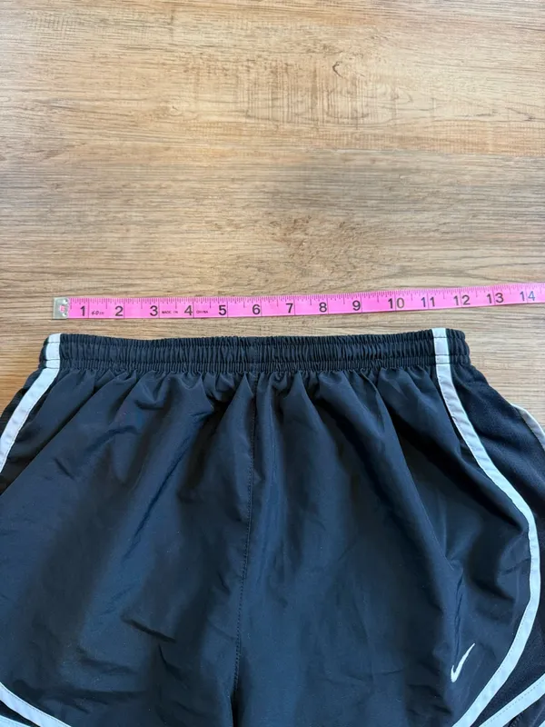 Nike Women’s Black Running Shorts with White Trim size small - Image 6