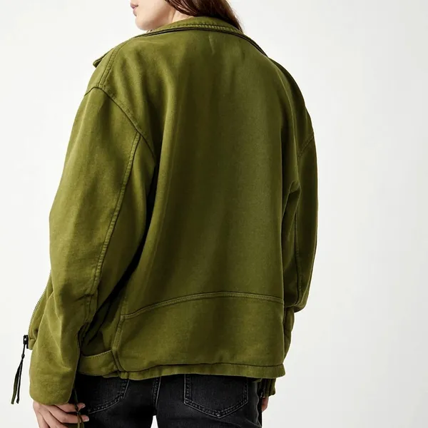 Free People Rebel Knit Oversized Moto Jacket - Green - size XL - Image 5