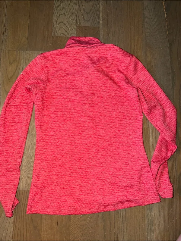 Women’s Nike Golf Pink Dry Fit Half-Zip Pullover sz Medium thumbholes - Image 2