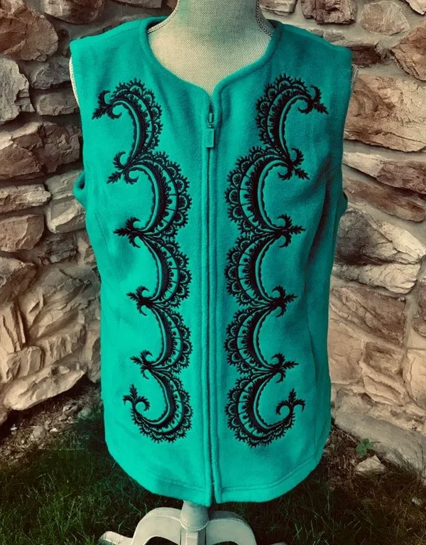 Bob Mackie Embroidered Vest - Image 5