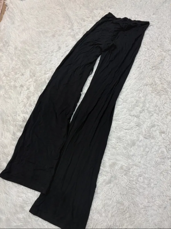 I am Gia black high waisted ruched pants - Image 5