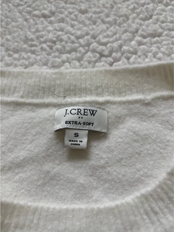 J. Crew Colorblock Crewneck Sweater Neutral Earthy Tones Quiet Luxury Knit S - Image 4