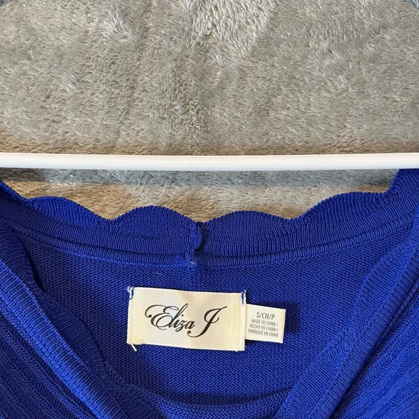 Eliza J Small Royal Blue Off Shoulder Ruffle Fit & Flare Cocktail Dress New - Image 7