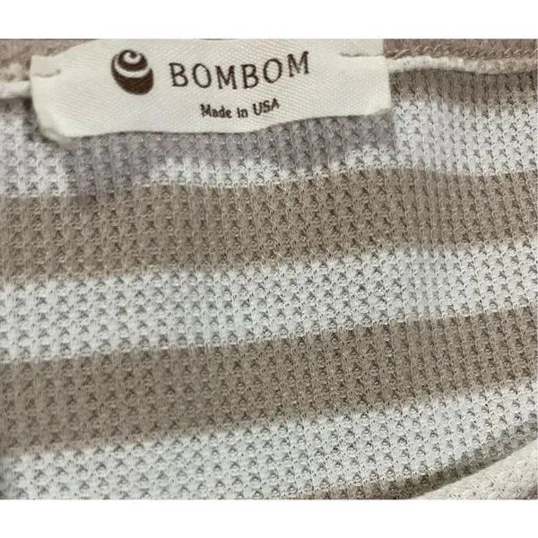 Bombom jersey knit soft ruffle short sleeve tan‎ ivory swing dress sz XL … - Image 3