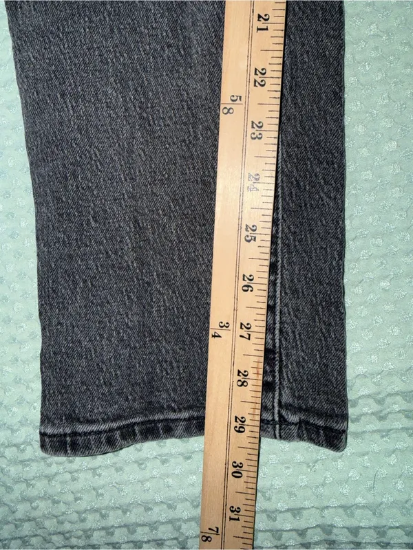 Madewell The Curvy Perfect Vintage Jean Black 28T High Rise Straight Leg - Image 2