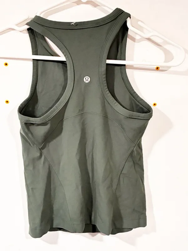 Lululemon Align Waist-Length Racerback Tank Top Green Athletic - Image 3