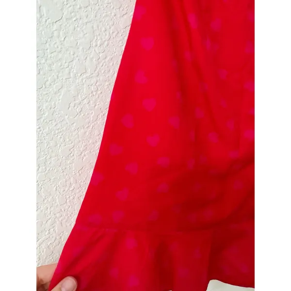 More to Come Red Heart Jacquard Strapless Mini Dress Size Small - Image 6