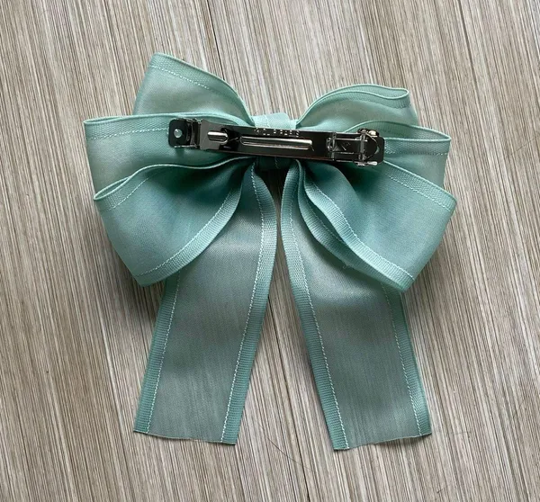 SeaFoam green Bow Clip - Image 2