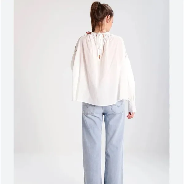 Free People Womens Tops Free People Have It My Way Embroidered Top In Ivory - Image 4