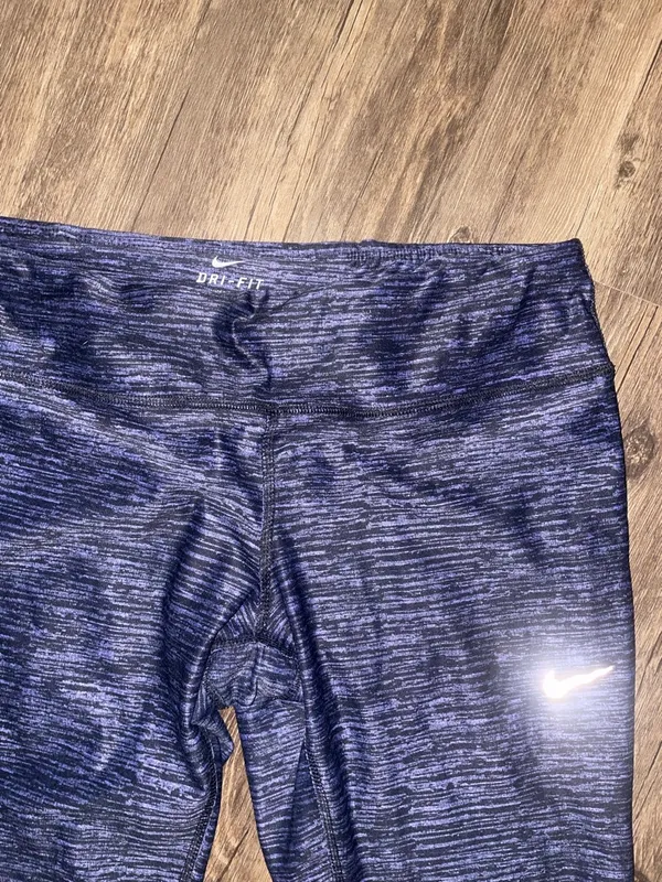 Nike Dri-FIT Blue Athletic Leggings - Image 3