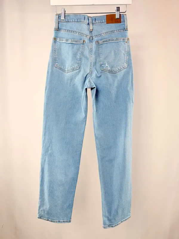 Madewell The‎ Perfect Vintage Straight Jean in Distressed Blue Size 24 - Image 6