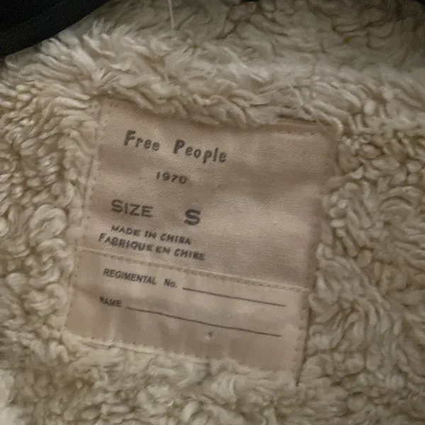 Free People Plaid Moto Coat Black White Shearling Lined Asymmetrical‎ Zip S - Image 2