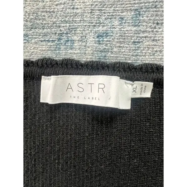 ASTR The Label Black Scallop Trim Ribbed Knit Long Sleeve Top XL - Image 5
