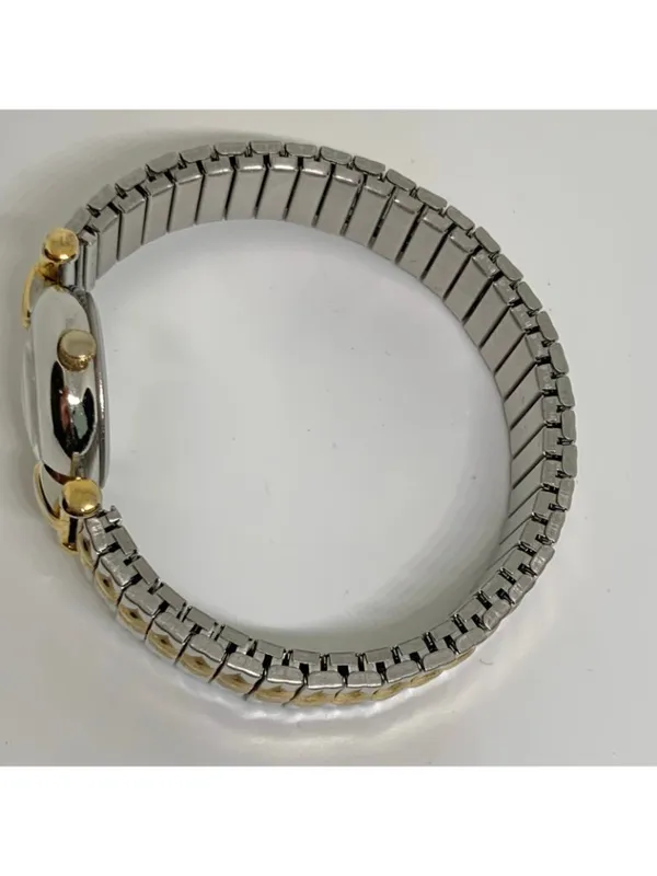 Women’s quartz analog watch silver gold tone 23mm stretch band running - Image 8
