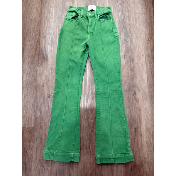 Revice Denim Venus Star Green High Rise Flare Jeans Front‎ Seam Star Back 26 - Image 2