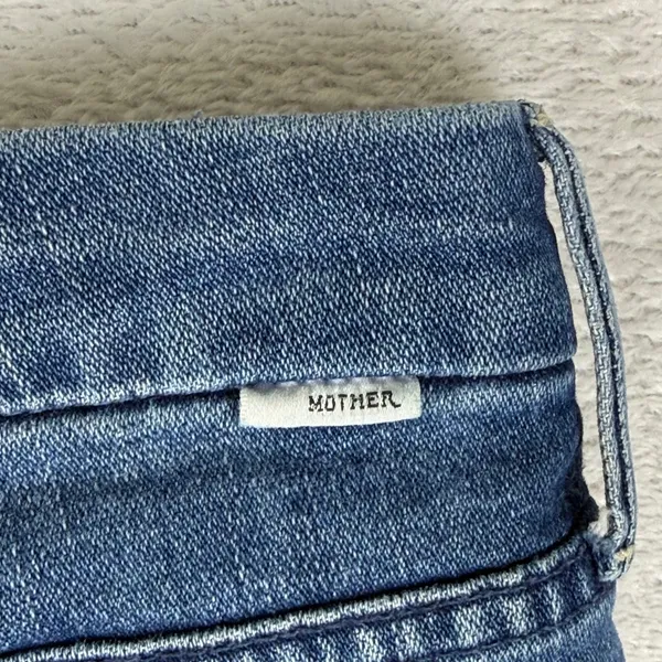 MOTHER The Looker Ankle Fray Skinny Jeans Chain Of‎ Destiny Distressed Size 25 - Image 12