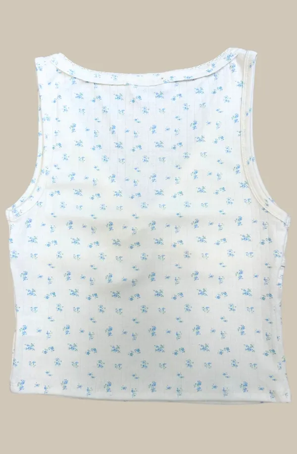 Stile by Per Lei Floral V-Neck Tank - Image 2
