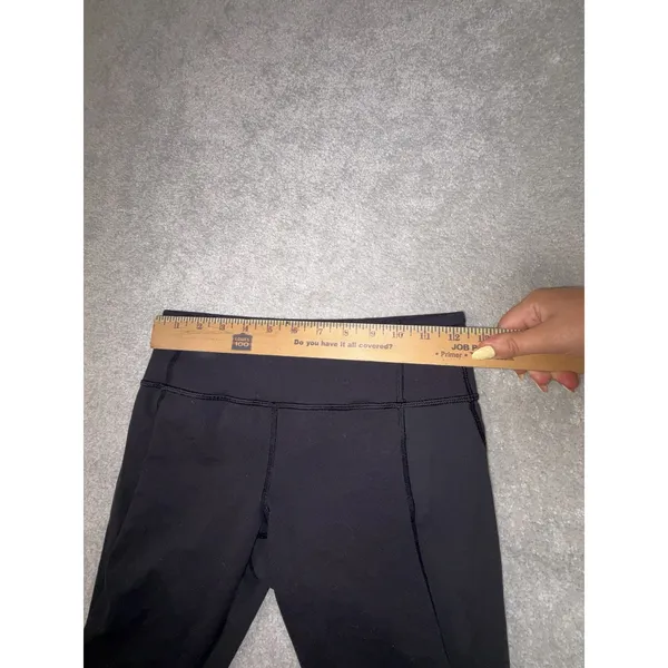 lululemon black mesh panels 4 cropped leggings capri - Image 6