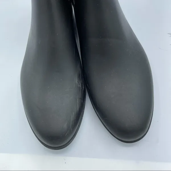 Sam Edelman Black Rubber Chelsea Rain Boots Womens 10 Waterproof Winter Fall - Image 4