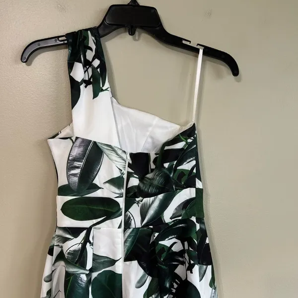 NWT asos leaf white green petite dress‎ Size 2P - Image 6