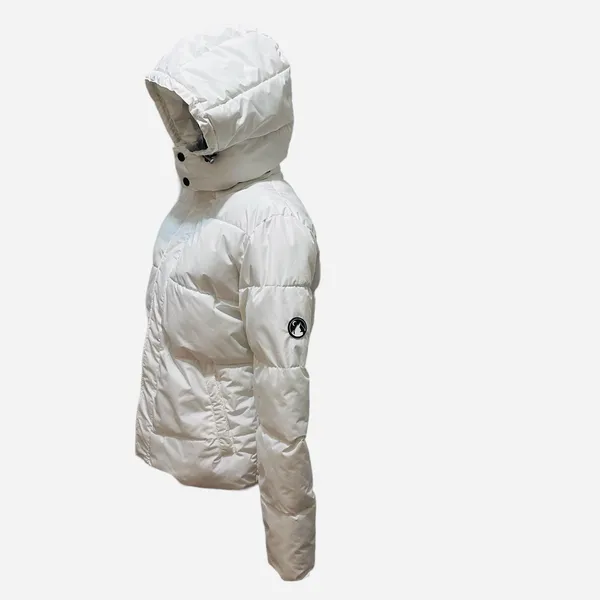 Zyia Active White Aspen Puffer Jacket Women’s Medium with‎ Removable Hood - Image 3