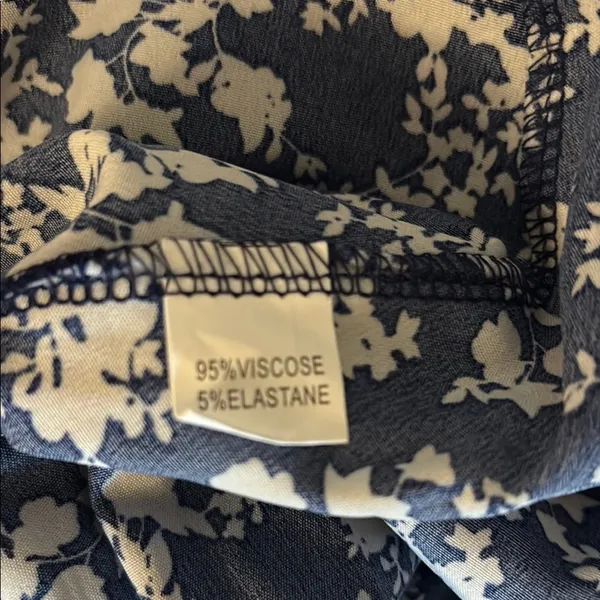 Younrui Blue and White Floral Dress w/ pockets Women Size 2XL - Image 4