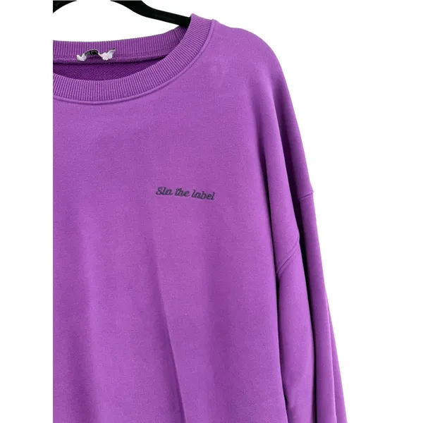 SLA The Label Plum Oversized Sweatshirt Jogger Matching Set Purple S M - Image 3