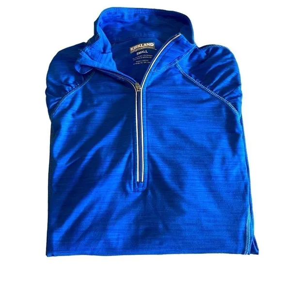 Kirkland Signature Women’s‎ Athletic 1/4 zip top jacket Size Small Royal blue - Image 3