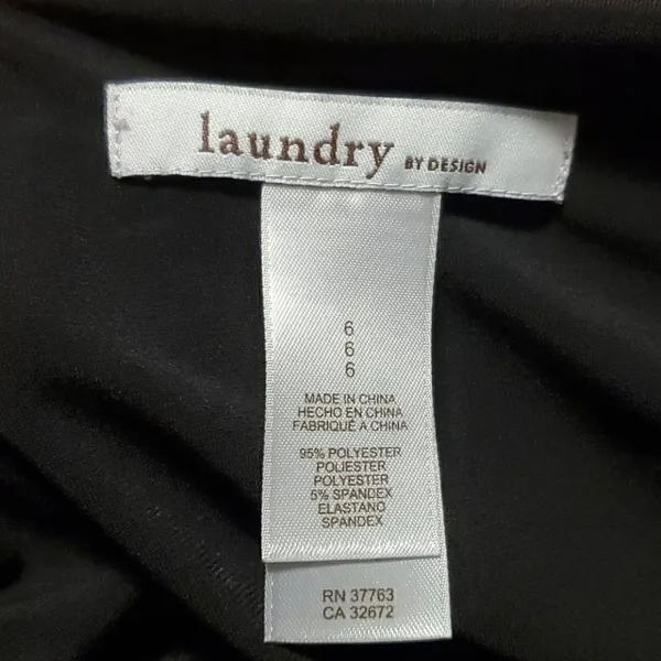 Laundry by Design Mini Dress‎ Women Black Ruched Empire Waist V-Neck 6 - Image 5