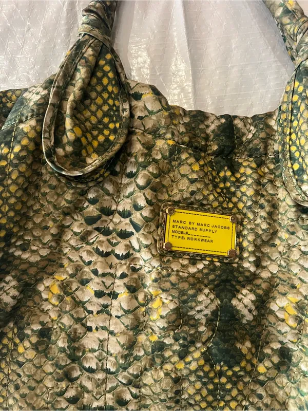 Marc by Marc Jacobs Green Multi Snake Print Pretty Nylon Tate Tote - Image 2