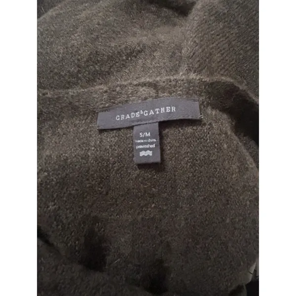 S/M Women's Brown Wool Mixed Blend. Grade & Gather Sweater Three-Quarter Sleeve. - Image 3