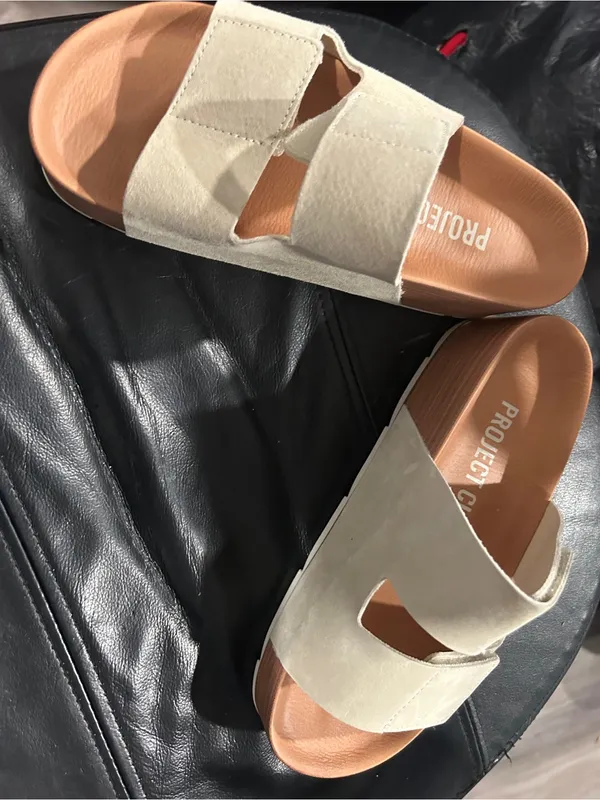 Project Slide Sandals in Light Taupe - Image 11