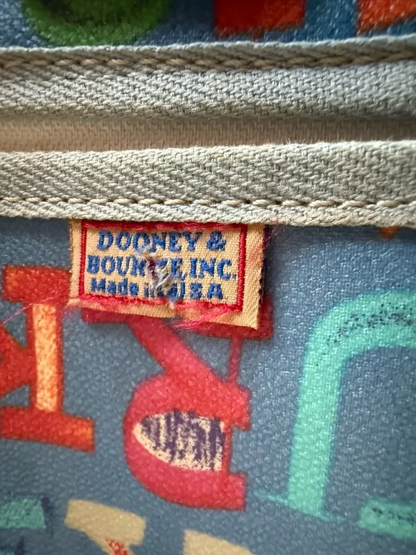 Vintage Y2K Dooney & Bourke blue Doodle graffiti hand bag - Image 14