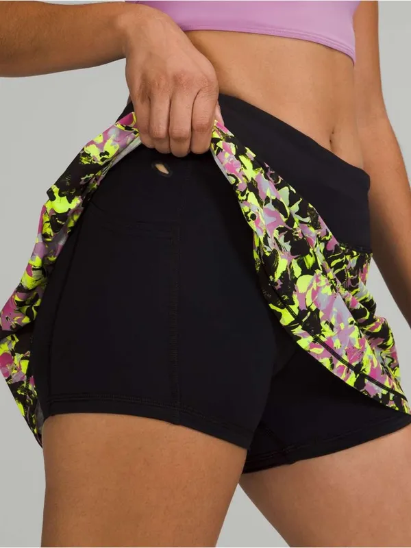Lululemon Pace Rival Mid-Rise Skirt in Inflected Highlight Yellow Multi / Black - Image 12
