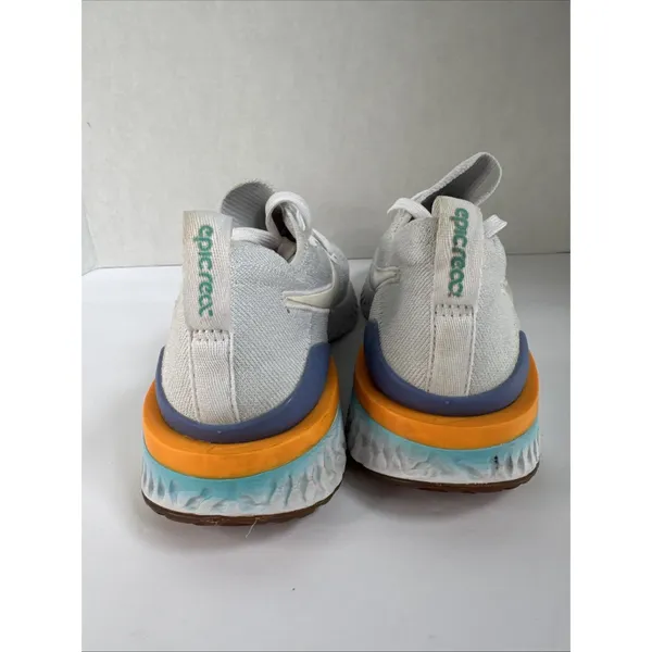 Nike Epic React Flyknit 2 Dream It Do It Womens 8 White Hyper Jade BQ8927-104 - Image 5