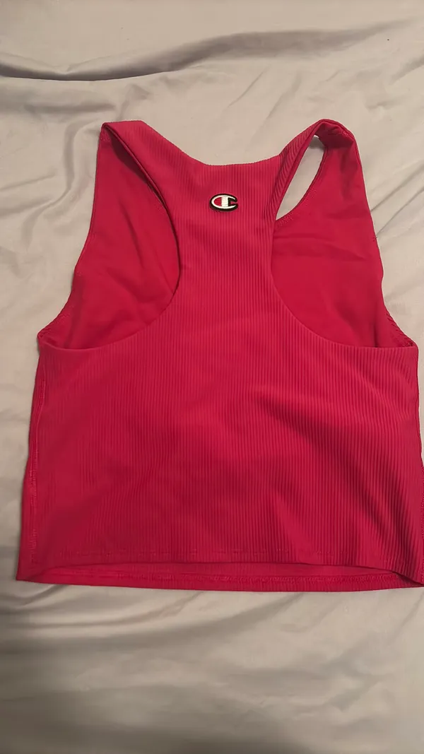 Hot Pink Champion Crop Top S - Image 2