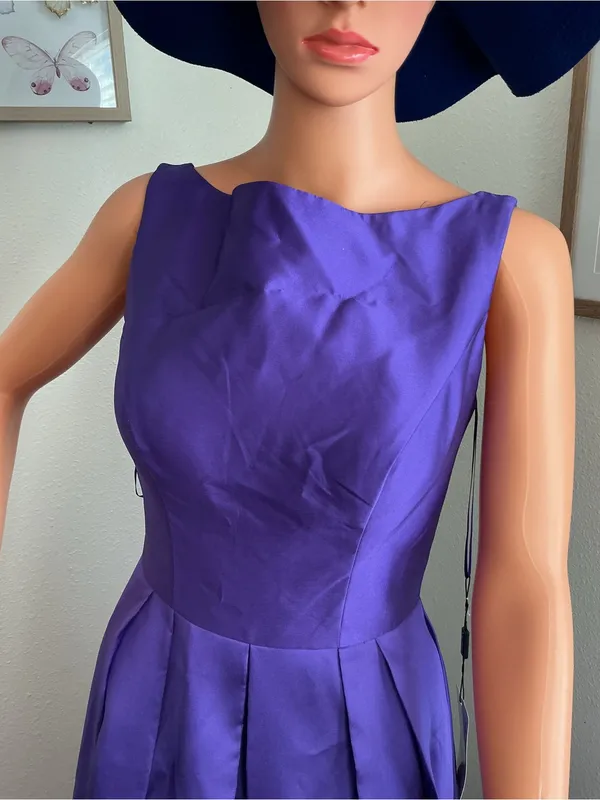 Vienna Prom Bold Purple Satin Ball Gown Size 2 NWT - Image 9