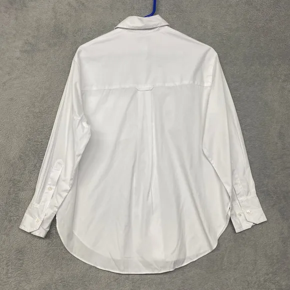 Madewell Top Womens 2XS White Oversized Button Up Shirt Casual Cotton‎ NU392 - Image 8