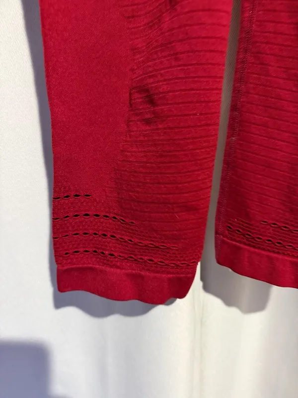 Gymshark Energy Seamless Cropped Leggings Red - Image 2