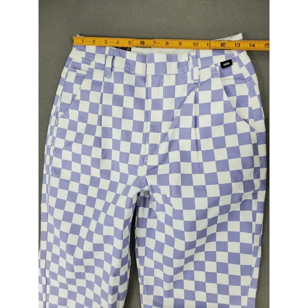 Vans Lizzie Armanto Chino Pants Womens 26 Purple Checkerboard Skater NEW - Image 6