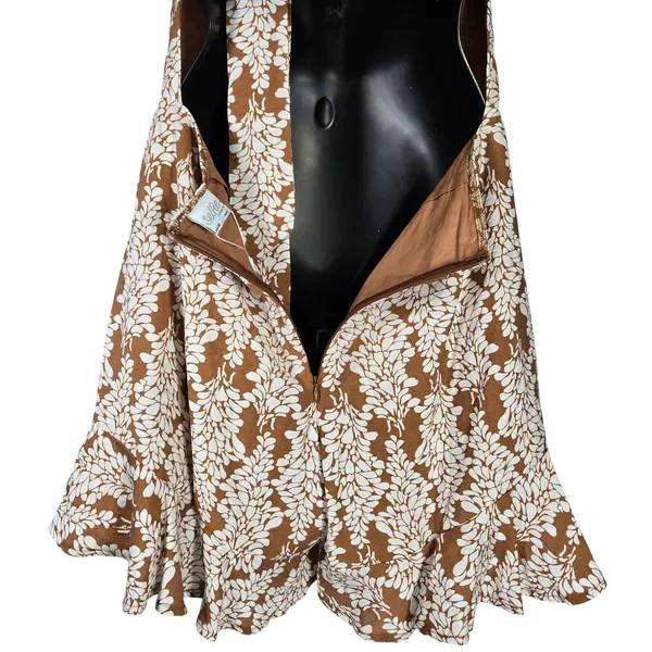 Selfie Leslie Romper Floral Deep V‎ Neck Halter Open Back Tie Back Size Large - Image 3