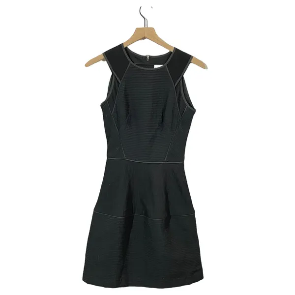 Reiss Zaria-Sheer Stripe Dress - Black - US 2 - Image 7