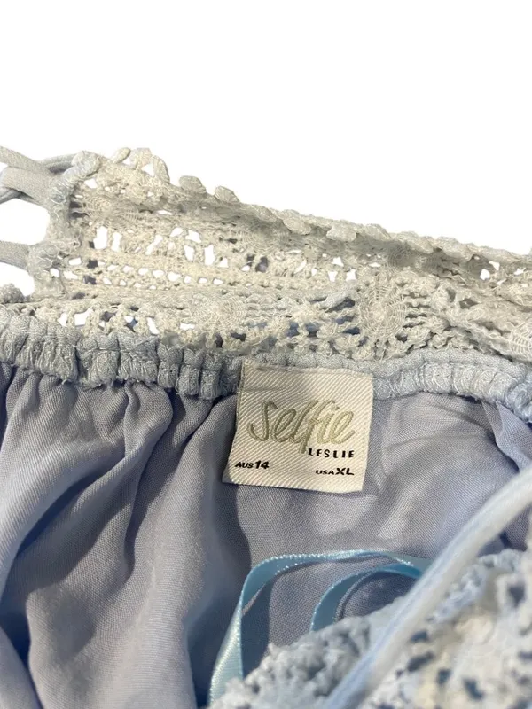 Selfie Leslie Desert Rose Maxi Dress Ice Blue Size XL Cottagecore Spring Boho - Image 3