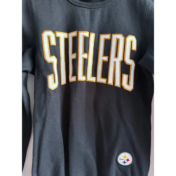 Nike NFL‎ Pittsburgh Steelers Sweatshirt Women XS Black Crewneck Fleece 3622 - Image 4