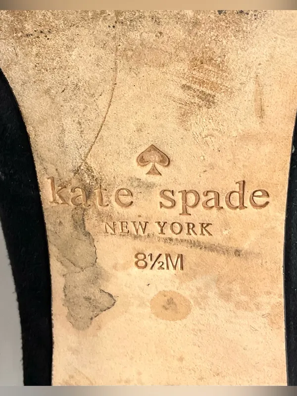 Kate Spade Ruffle Bow Flats Sz 8.5 Shoes Kalani Suede Pointed Toe - Image 6