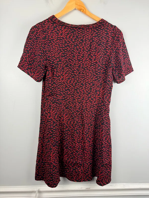 Reformation Neta Dress in French kids black red New size 6 - Image 8