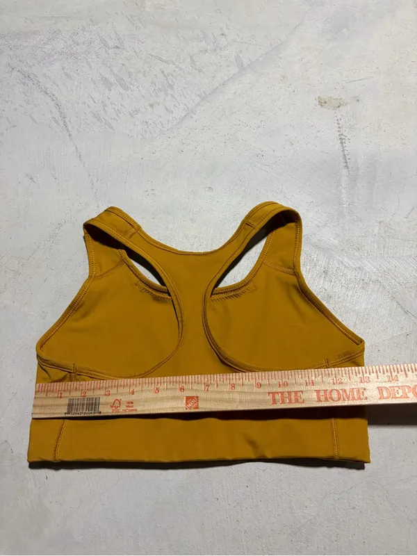 Nike Women's Mustard Sports Bra medium - Image 4