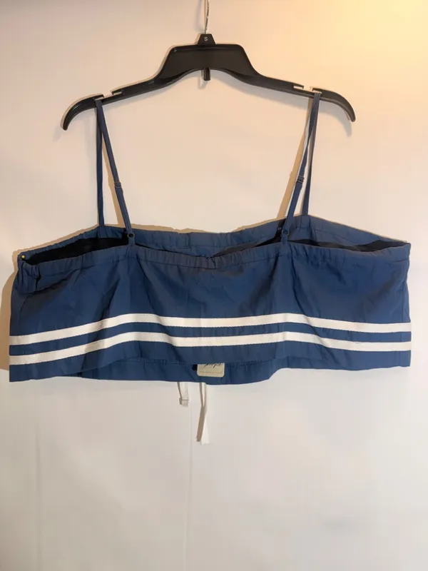 NWT Free People Fischer Navy White Nautical Sailor Striped Cropped Top Size L - Image 2