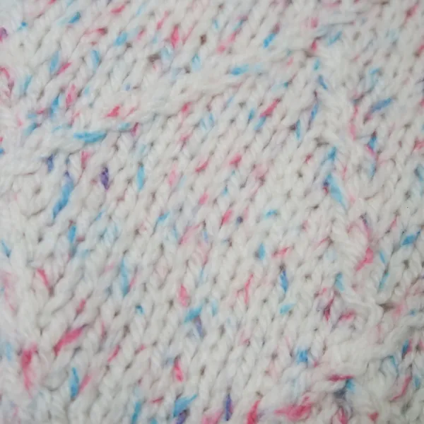 Vintage Homemade Pink & Blue Speckled Knit Sweater - Image 7