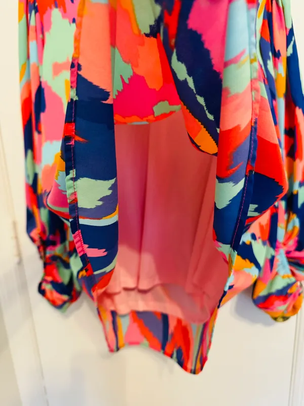 Free Spirit Colorful Ikat Blouse Size Large - Image 6